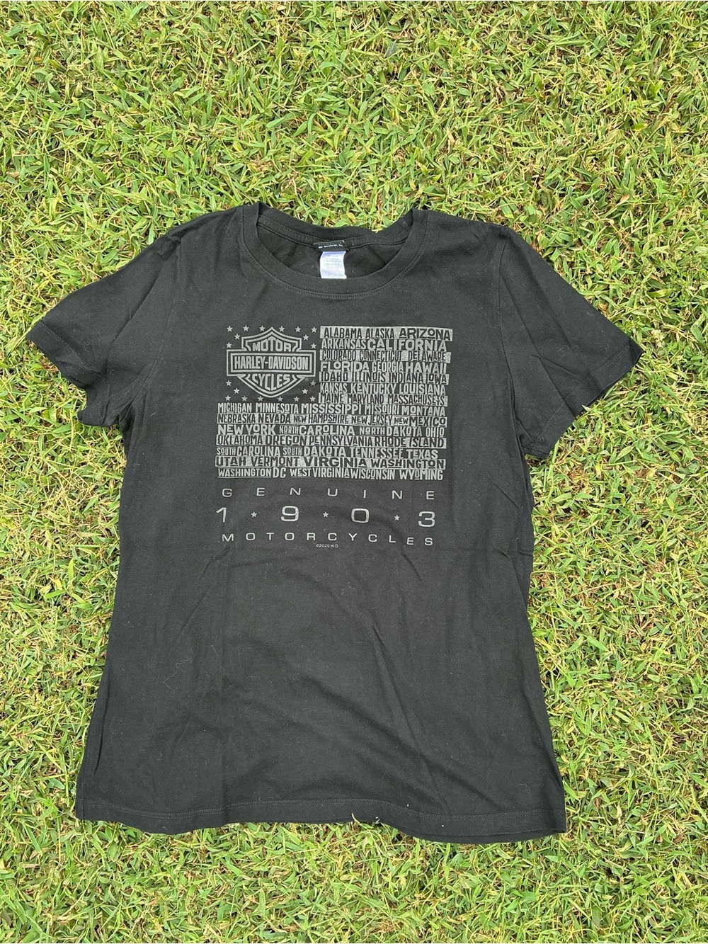 Harley-Davidson Black Short Sleeve Tee with Gray Graphic Logo